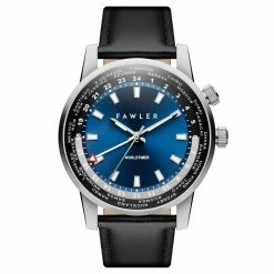 Fawler Gentium | Montre GMT à Heure Universelle En Acier Inoxydable Bleu