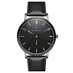 Seizmont Montre Minimaliste Aether Ivano Noire Et Jaune