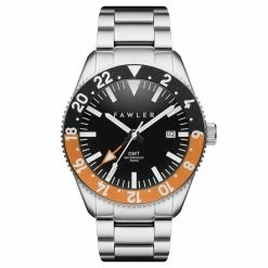 Fawler Métier | Montre GMT En Acier Inoxydable Orange