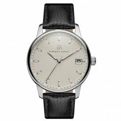 Bohemian Revolt Mirage | Montre En Acier Inoxydable Argenté Avec Cadran Blanc Et Bracelet En Cuir