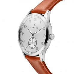 Fawler Adrien | Montre En Acier Inoxydable Et émail Blanc -Montres bracelet Soldes 1 2adrrien