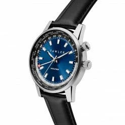 Fawler Gentium | Montre GMT à Heure Universelle En Acier Inoxydable Bleu -Montres bracelet Soldes 1 2dzent