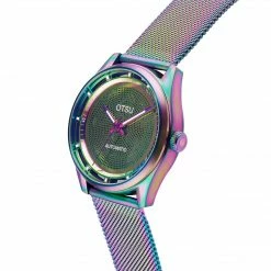 Otsu Calin | Montre Squelette Automatique Transparente Arc-en-ciel -Montres bracelet Soldes 1 2kali