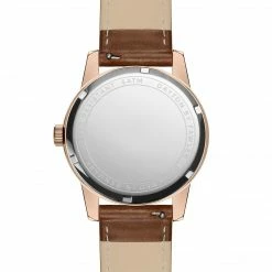 Fawler Dayton | Montre En Acier Inoxydable Couleur Or Rose Avec Cadran Gris Texturé -Montres bracelet Soldes 1 3dajton