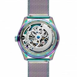 Otsu Calin | Montre Squelette Automatique Transparente Arc-en-ciel -Montres bracelet Soldes 1 3kali