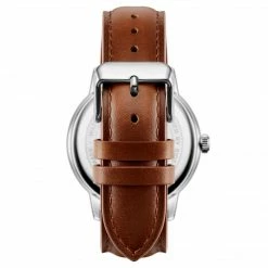 Sidegren Olivier | Montre En Acier Inoxydable Argenté Avec Bracelet Marron & Aiguilles Bleues 9 Sidegren Olivier | Montre En Acier Inoxydable Argenté Avec Bracelet Marron & Aiguilles Bleues -Montres bracelet Soldes 1 4olivije