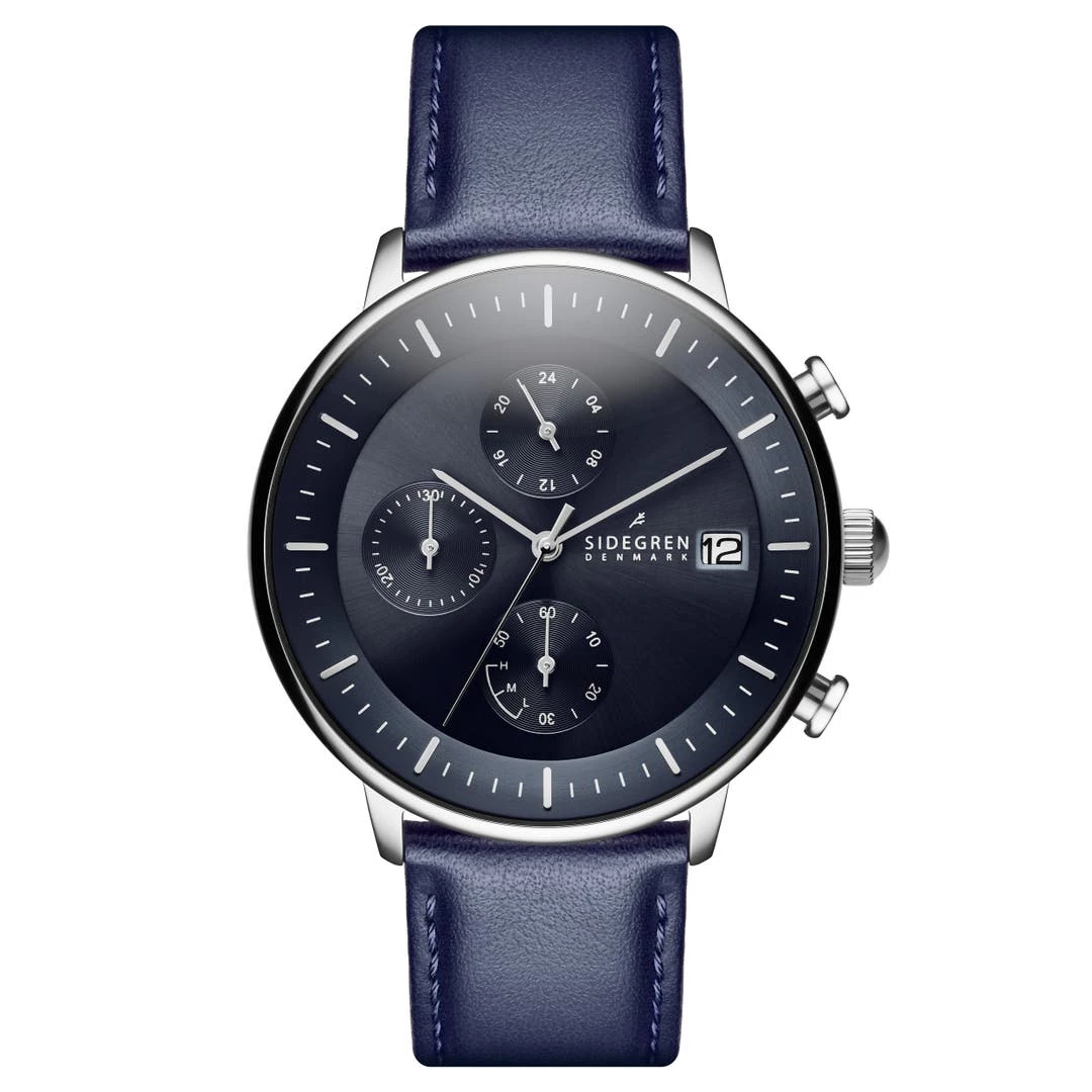 Sidegren Solis | Montre Chronographe Bleue à énergie Solaire 3 Sidegren Solis | Montre Chronographe Bleue à énergie Solaire