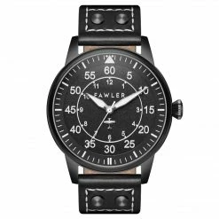 Fawler Apollo | Montre Aviateur En Acier Inoxydable Noir