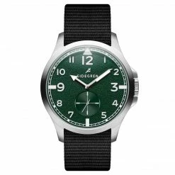 Sidegren Luxor | Montre De Terrain De Style Vintage En Acier Inoxydable Couleur Vert Et Argent