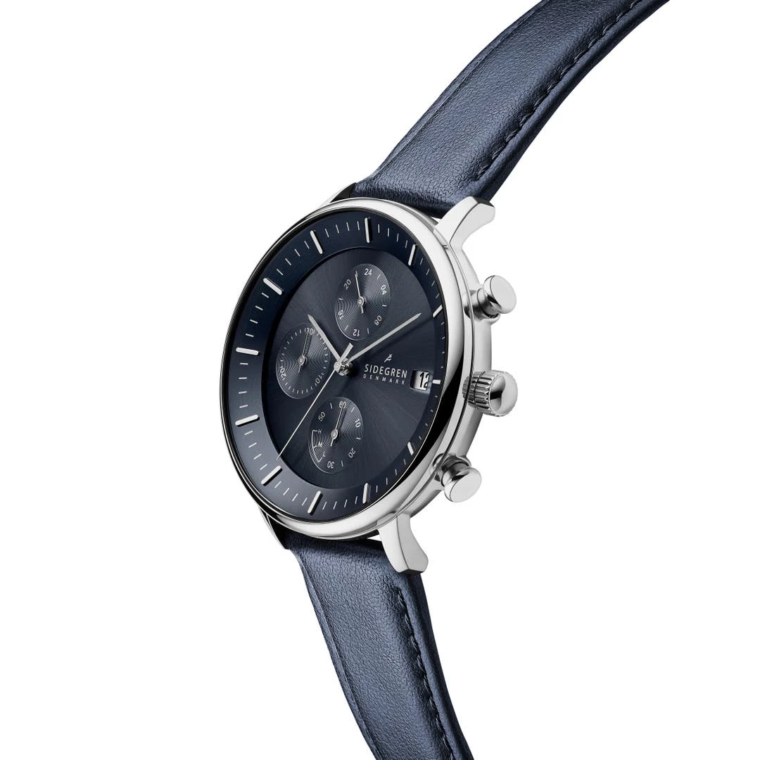 Sidegren Solis | Montre Chronographe Bleue à énergie Solaire 5 Sidegren Solis | Montre Chronographe Bleue à énergie Solaire – Image 3