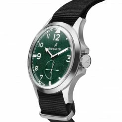 Sidegren Luxor | Montre De Terrain De Style Vintage En Acier Inoxydable Couleur Vert Et Argent -Montres bracelet Soldes 2 2sgluks