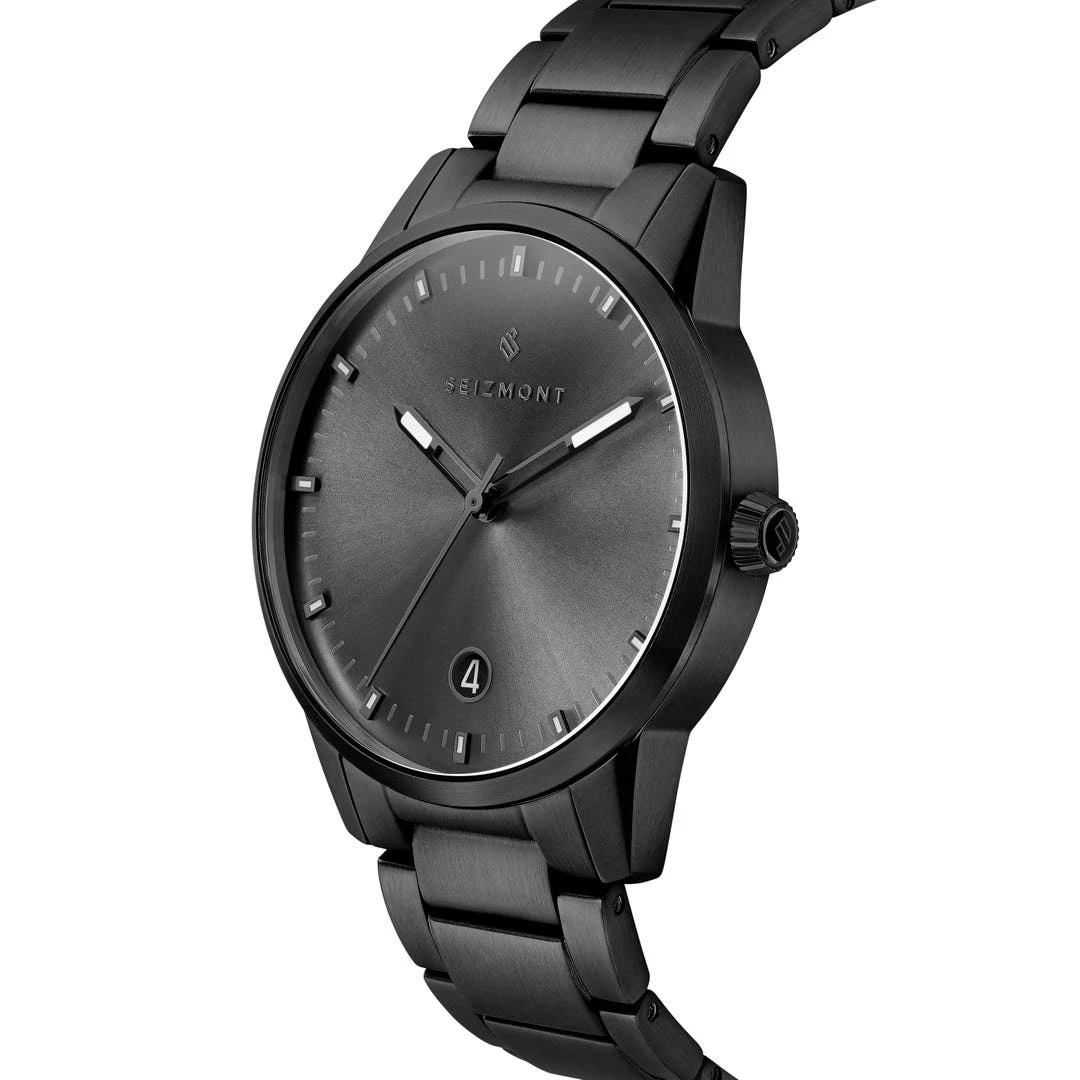 Seizmont Yves | Montre Monochrome En Acier Inoxydable Noir 5 Seizmont Yves | Montre Monochrome En Acier Inoxydable Noir – Image 3