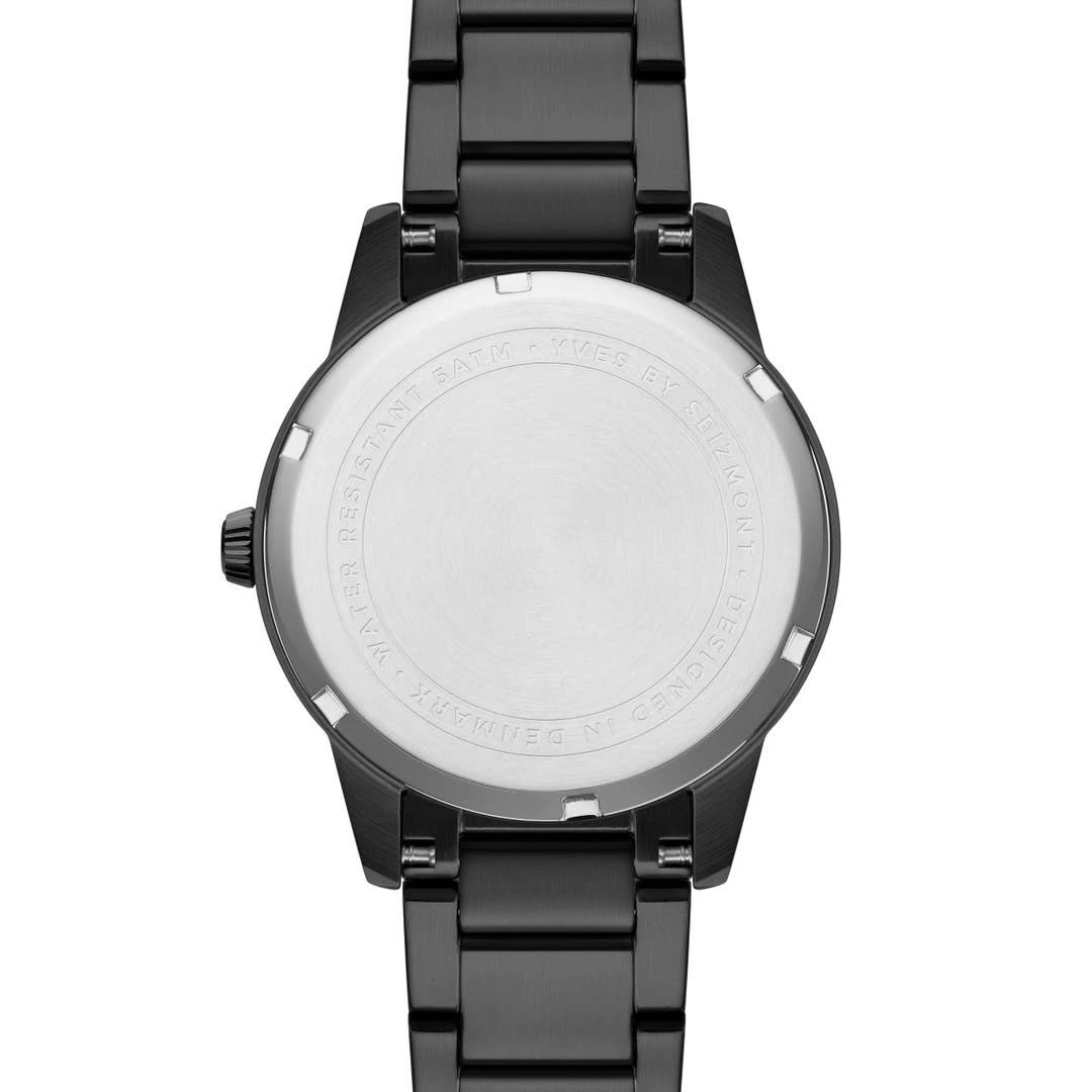 Seizmont Yves | Montre Monochrome En Acier Inoxydable Noir 6 Seizmont Yves | Montre Monochrome En Acier Inoxydable Noir – Image 4