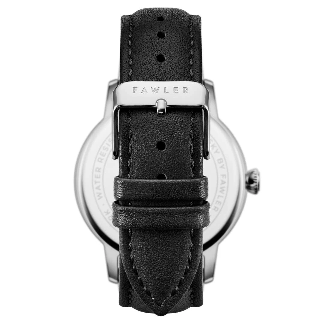 Fawler Night Sky | Montre GMT En Acier Inoxydable Argenté à Cadran Orné D'aventurine 7 Fawler Night Sky | Montre GMT En Acier Inoxydable Argenté à Cadran Orné D'aventurine – Image 5