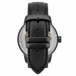 Seizmont Dante II | Montre Squelette En Acier Inoxydable Doré Avec Bracelet En Cuir Noir -Montres bracelet Soldes 28256 4