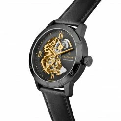 Seizmont Dante II | Montre Squelette En Acier Inoxydable Couleur Noir Et Or Avec Bracelet En Cuir 7 Seizmont Dante II | Montre Squelette En Acier Inoxydable Couleur Noir Et Or Avec Bracelet En Cuir -Montres bracelet Soldes 28257 2