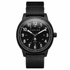 Fawler Scout | Montre Militaire Noire à Bracelet NATO