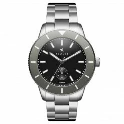 Fawler Makalu | Montre De Plongée En Titane Brossé Avec Lunette Grise