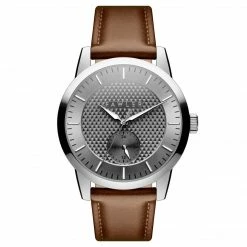 Fawler Dayton | Dayton | Montre En Acier Inoxydable Argenté Avec Cadran Gris Texturé