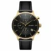 Lucleon Ternion | Montre à Double Fuseau Horaire En Acier Noir Et Or 2 Lucleon Ternion | Montre à Double Fuseau Horaire En Acier Noir Et Or -Montres bracelet Soldes 3 1ninon