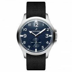 Sidegren Luxor | Montre De Terrain De Style Vintage En Acier Inoxydable Couleur Bleu Et Argent