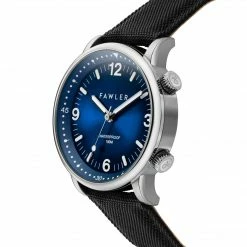 Fawler Acero | Montre De Plongée Bleue En Acier Inoxydable Argenté -Montres bracelet Soldes 3 2 ac