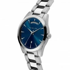 Fawler Eric | Montre En Acier Inoxydable Bleu Et Argent Avec Affichage Du Jour Et De La Date 12 Fawler Eric | Montre En Acier Inoxydable Bleu Et Argent Avec Affichage Du Jour Et De La Date -Montres bracelet Soldes 3 2ef