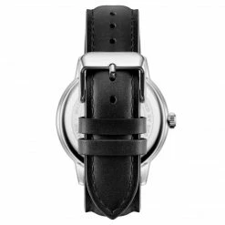 Sidegren Olivier | Montre En Acier Inoxydable Argenté Avec Bracelet Noir -Montres bracelet Soldes 3 4olivije