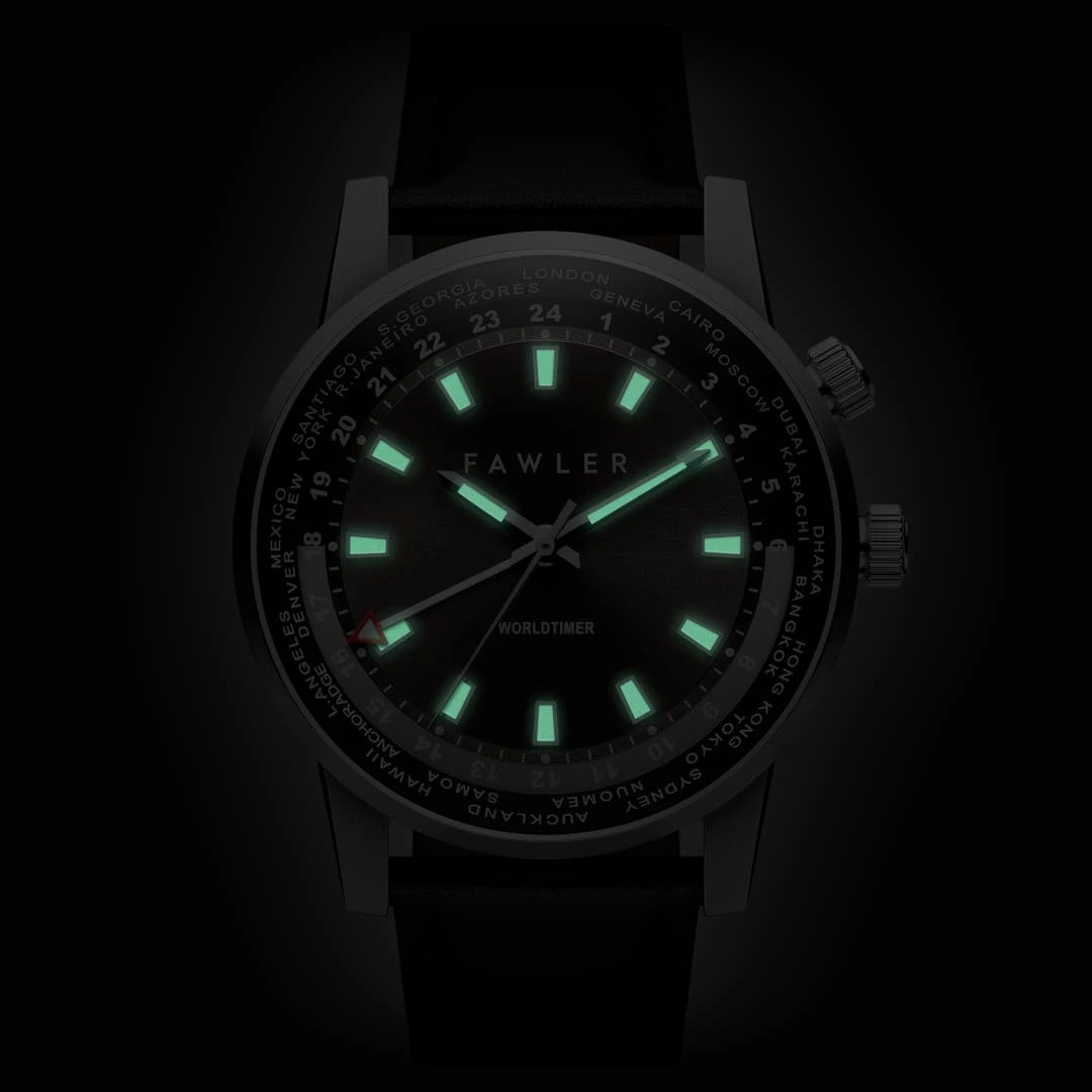 Fawler Gentium | Montre GMT à Heure Universelle En Acier Inoxydable Gris 4 Fawler Gentium | Montre GMT à Heure Universelle En Acier Inoxydable Gris – Image 2