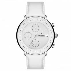 Sidegren Solis | Montre Chronographe Blanche à énergie Solaire