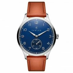 Fawler Adrien | Montre En Acier Inoxydable Et émail Bleu