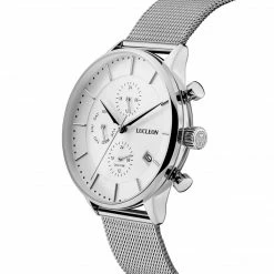 Lucleon Ternion | Montre à Double Fuseau Horaire En Acier Inoxydable Blanc Et Argenté -Montres bracelet Soldes 4 2ninon