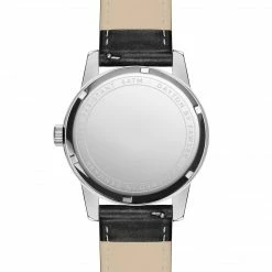 Fawler Dayton | Montre En Acier Inoxydable Argenté Avec Cadran Noir Texturé -Montres bracelet Soldes 4 3dajton