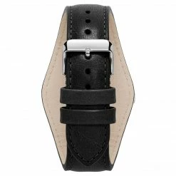 Seizmont Iphios | Montre Chronographe Noire Et Blanche En Acier Inoxydable Avec Bracelet Manchette En Cuir -Montres bracelet Soldes 4 3ipsos