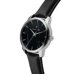 Fawler Beleza | Montre En Acier Inoxydable Argenté Et Marbre Noir -Montres bracelet Soldes 5 2beliz