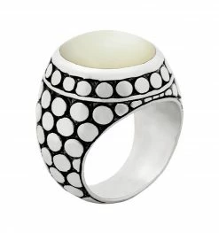 Bague Nacre Blanche JALAN JALAN. E-Shop Bijoux-totem.fr