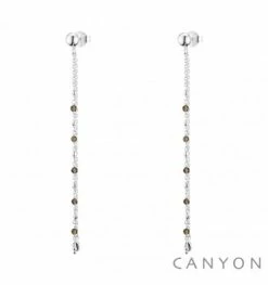 Boucles D'oreilles Quartz Fumé, Marque Canyon France | Bijoux Totem