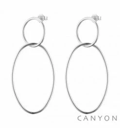 Boucles D'oreilles Cercle & Ovale, Marque Canyon France | Bijoux Totem
