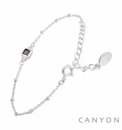 Bracelet Chainette & Quartz Fumé, Marque Canyon France | Bijoux Totem