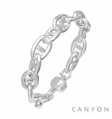Bracelet Maille Marine CANYON-Argent 925-bijoux Totem. 3 Bracelet Maille Marine CANYON-Argent 925-bijoux Totem.
