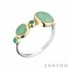 Bague Onyx Vert & Argent, Marque Canyon France | Bijoux Totem -Montres bracelet Soldes canyon france bague 18