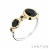 Bague Onyx Noir & Argent, Marque Canyon France | Bijoux Totem -Montres bracelet Soldes canyon france bague 35