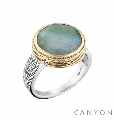 Bague Labradorite & Argent, Marque Canyon France | Bijoux Totem 3 Bague Labradorite & Argent, Marque Canyon France | Bijoux Totem