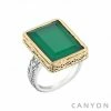 Bague Onyx Vert & Argent, Marque Canyon France | Bijoux Totem 2 Bague Onyx Vert & Argent, Marque Canyon France | Bijoux Totem -Montres bracelet Soldes canyon france bague 43