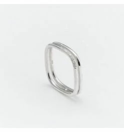 Bague 2 Anneaux Carrés En Argent, Marque Canyon France | Bijoux Totem