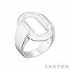 Bague Anneau Ovale En Argent, Marque Canyon France | Bijoux Totem -Montres bracelet Soldes canyon france bague 6