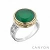 Bague Onyx Vert & Argent, Marque Canyon France | Bijoux Totem -Montres bracelet Soldes canyon france bague 61