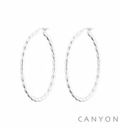 Boucles D'oreilles Créoles En Argent, Marque Canyon France | Bijoux Totem