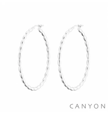 Boucles D'oreilles Créoles En Argent, Marque Canyon France | Bijoux Totem 3 Boucles D'oreilles Créoles En Argent, Marque Canyon France | Bijoux Totem