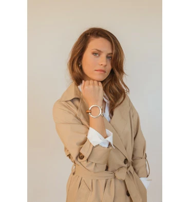 Bracelet 2 Anneaux Eucalyptus, Marque CXC | Bijoux Totem 4 Bracelet 2 Anneaux Eucalyptus, Marque CXC | Bijoux Totem – Image 2